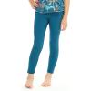 imageMatchable Mother or Daguhter Hawaiian Activewear Set in Crayon Palms GreenGirl Legging in Solid Green