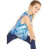 imageMatchable Mother or Daguhter Hawaiian Activewear Set in Firebird Blue WhiteGirl Tank Top in Firebird Blue White