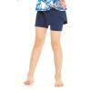 imageMatchable Mother or Daguhter Hawaiian Activewear Set in Firebird Blue WhiteGirl Tennis Shorts in Solid Navy