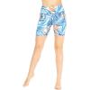 imageMatchable Mother or Daguhter Hawaiian Activewear Set in Firebird Blue WhiteWomen Bike Shorts in Firebird Blue White