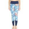 imageMatchable Mother or Daguhter Hawaiian Activewear Set in Firebird Blue WhiteWomen Legging in Firebird Blue White