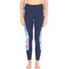 imageMatchable Mother or Daguhter Hawaiian Activewear Set in Firebird Blue WhiteWomen Legging in Side Firebird Blue White