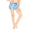 imageMatchable Mother or Daguhter Hawaiian Activewear Set in Firebird Blue WhiteWomen Shorts in Firebird Blue White