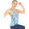 imageMatchable Mother or Daguhter Hawaiian Activewear Set in Firebird Blue WhiteWomen Tank Top in Firebird Blue White