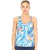 imageMatchable Mother or Daguhter Hawaiian Activewear Set in Firebird Blue WhiteWomen Tank Top in Firebird Blue White