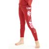 imageMatchable Mother or Daguhter Hawaiian Activewear Set in Lotus and Orchid RedGirl Legging in Side Lotus and Orchid Red