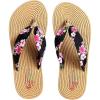 imageHawaii Hangover Unisex Flip Flop with Fabric in Hibiscus VineMen  Hibiscus Vine Black