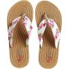 imageHawaii Hangover Unisex Flip Flop with Fabric in Hibiscus VineMen  Hibiscus Vine White