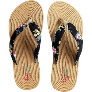 imageHawaii Hangover Unisex Flip Flop with Fabric in HibiscusMen  Hibiscus Black