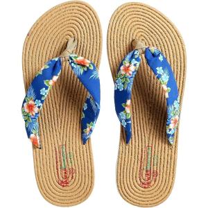 imageHawaii Hangover Unisex Flip Flop with Fabric in HibiscusMen  Hibiscus Blue