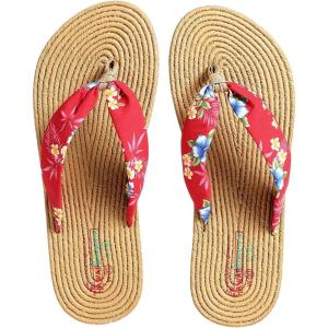 imageHawaii Hangover Unisex Flip Flop with Fabric in HibiscusWomen  Hibiscus Red