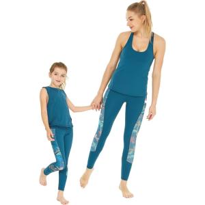 imageMatchable Mother or Daguhter Hawaiian Activewear Set in Crayon Palms GreenGirl Tank Top in Crayon Palms Green