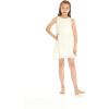 imageGirls Beach Wedding Double Ruffle Top Midi Flower Girl DressIvory Cream