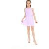 imageGirls Beach Wedding Double Ruffle Top Midi Flower Girl DressLavender Pastel