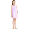 imageGirls Beach Wedding Double Ruffle Top Midi Flower Girl DressLavender Pastel