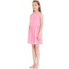 imageGirls Beach Wedding Double Ruffle Top Midi Flower Girl DressPink Coral
