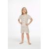 imageHawaii Hangover Boy Aloha Linen Cotton Shirt Cabana Set in Shark ToothDrift Wood