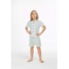 imageHawaii Hangover Boy Aloha Linen Cotton Shirt Cabana Set in Shark ToothOcean Spray