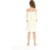 imageHawaii Hangover Girls Beach Wedding OffShoulder Ruffle Flower Girl DressIvory Cream