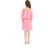imageHawaii Hangover Girls Beach Wedding OffShoulder Ruffle Flower Girl DressPink Coral