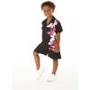 imageMatchable Family Hawaiian Luau Men Women Girl Boy Clothes in Watercolor Orchid in Black PinkBoy Short Sleeve Side