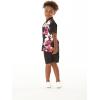 imageMatchable Family Hawaiian Luau Men Women Girl Boy Clothes in Watercolor Orchid in Black PinkBoy Short Sleeve Side