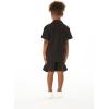 imageMatchable Family Hawaiian Luau Men Women Girl Boy Clothes in Watercolor Orchid in Black PinkBoy Short Sleeve Side