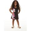 imageMatchable Family Hawaiian Luau Men Women Girl Boy Clothes in Watercolor Orchid in Black PinkGirl Round Neck Shift Side