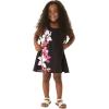 imageMatchable Family Hawaiian Luau Men Women Girl Boy Clothes in Watercolor Orchid in Black PinkGirl Round Neck Shift Side