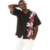 imageMatchable Family Hawaiian Luau Men Women Girl Boy Clothes in Watercolor Orchid in Black PinkMen Short Sleeve Side