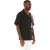 imageMatchable Family Hawaiian Luau Men Women Girl Boy Clothes in Watercolor Orchid in Black PinkMen Short Sleeve Side