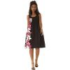 imageMatchable Family Hawaiian Luau Men Women Girl Boy Clothes in Watercolor Orchid in Black PinkWomen Round Neck Shift Dress Side