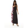 imageMatchable Family Hawaiian Luau Men Women Girl Boy Clothes in Watercolor Orchid in Black PinkWomen Sweet Heart Maxi