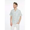 imageMens Hawaiian Luau Embrodiered Flamingo Linen Cotton ShirtOcean Spray