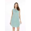 imageWomens Hawaiian Luau Linen Cotton Tunic DressSea Grass