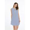 imageWomens Hawaiian Luau Linen Cotton Tunic DressTide Pool