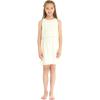 imageGirls Beach Wedding Double Ruffle Top Midi Flower Girl DressIvory Cream