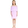imageHawaii Hangover Girls Beach Wedding OffShoulder Ruffle Flower Girl DressLavender Pastel