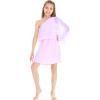 imageHawaii Hangover Girls Beach Wedding One Shoulder Ruffle Flower Girl DressLavender Pastel