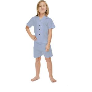 imageHawaii Hangover Boy Aloha Linen Cotton Shirt Cabana Set in Shark ToothTide Pool