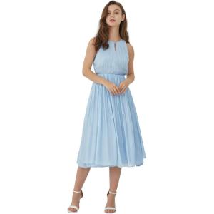 imageHawaii Hangover Womens Beach Wedding Periwinkle Blue Collection Bridesmaid DressKeyhole Midi