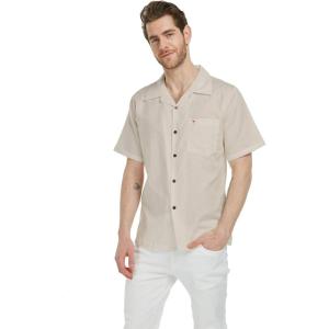 imageMens Hawaiian Luau Embrodiered Flamingo Linen Cotton ShirtDrift Wood