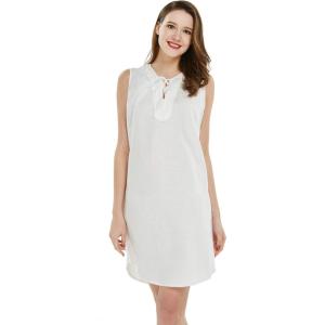 imageWomens Hawaiian Luau Linen Cotton Tunic DressShark Tooth