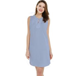 imageWomens Hawaiian Luau Linen Cotton Tunic DressTide Pool