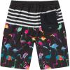 imageBoys Spandex Hawaiian Beach Board Shorts with Elastic Tie and Pocket in Flamingo PartyClassic Hibiscus in Blue