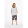 imageBoys Spandex Hawaiian Beach Board Shorts with Elastic Tie and Pocket in Flamingo PartyClassic Hibiscus in Blue