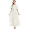 imageHawaii Hangover Womens Beach Wedding OffShoulder Long Ruffle Floor Length Bridesmaid DressIvory Cream