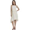 imageHawaiian Beach Wedding Groomsman Bridesmaid Matching Linen Shirt and Chiffon Dress in Ivory CreamRuffle Highlow