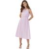 imageHawaiian Beach Wedding Groomsman Bridesmaid Matching Linen Shirt and Chiffon Dress in Lavender PastelKeyhole