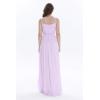 imageHawaiian Beach Wedding Groomsman Bridesmaid Matching Linen Shirt and Chiffon Dress in Lavender PastelV Neck